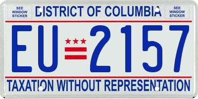 DC license plate EU2157