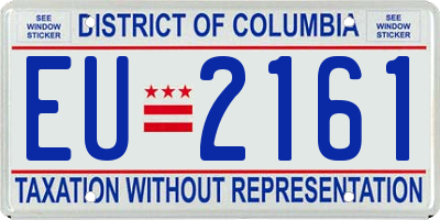 DC license plate EU2161