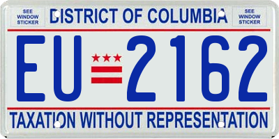 DC license plate EU2162
