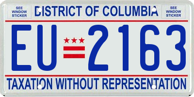DC license plate EU2163