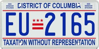 DC license plate EU2165
