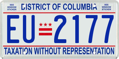 DC license plate EU2177