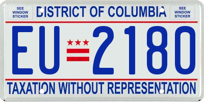 DC license plate EU2180