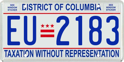 DC license plate EU2183