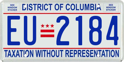 DC license plate EU2184