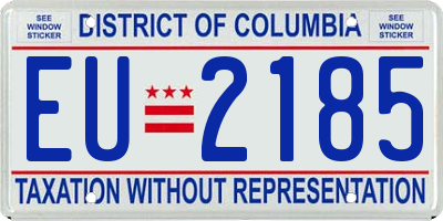 DC license plate EU2185