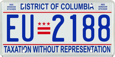 DC license plate EU2188