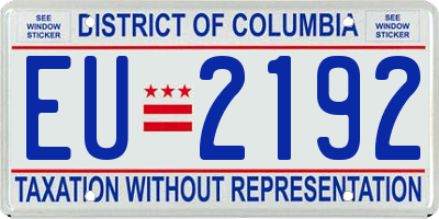 DC license plate EU2192