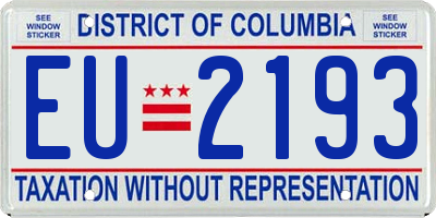 DC license plate EU2193