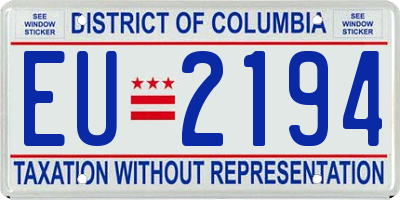 DC license plate EU2194