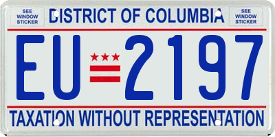 DC license plate EU2197