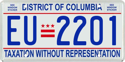 DC license plate EU2201
