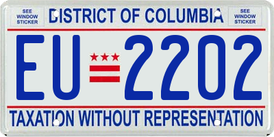 DC license plate EU2202