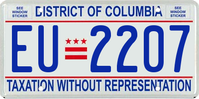 DC license plate EU2207