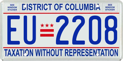DC license plate EU2208