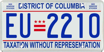 DC license plate EU2210