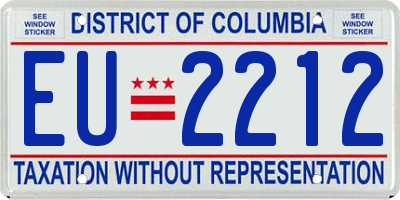 DC license plate EU2212