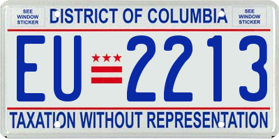 DC license plate EU2213