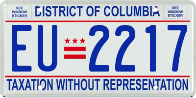 DC license plate EU2217