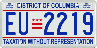 DC license plate EU2219