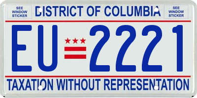 DC license plate EU2221