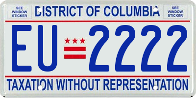 DC license plate EU2222