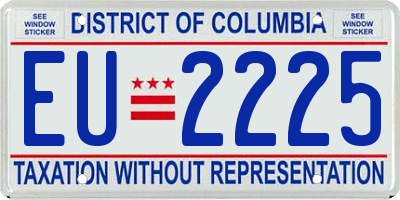 DC license plate EU2225
