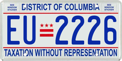 DC license plate EU2226