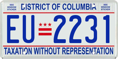 DC license plate EU2231