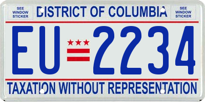 DC license plate EU2234
