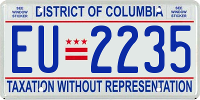 DC license plate EU2235