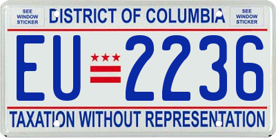 DC license plate EU2236