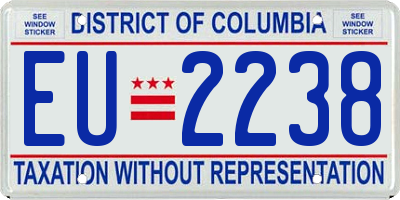DC license plate EU2238