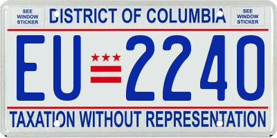 DC license plate EU2240