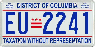 DC license plate EU2241
