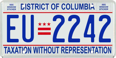 DC license plate EU2242