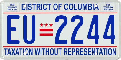 DC license plate EU2244