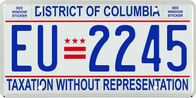 DC license plate EU2245