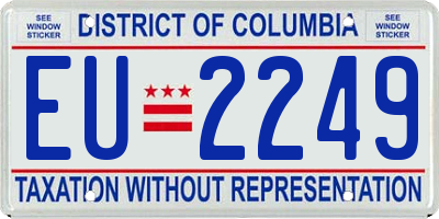 DC license plate EU2249