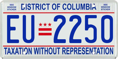 DC license plate EU2250