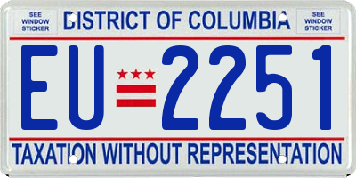 DC license plate EU2251
