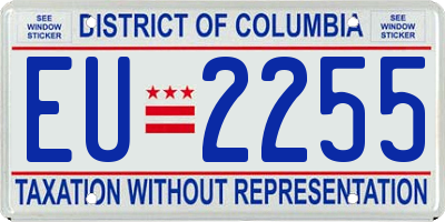 DC license plate EU2255