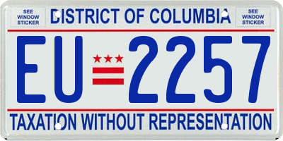 DC license plate EU2257
