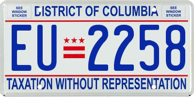 DC license plate EU2258