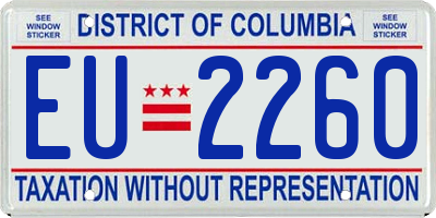 DC license plate EU2260