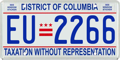 DC license plate EU2266