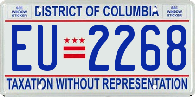 DC license plate EU2268