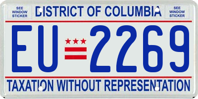 DC license plate EU2269