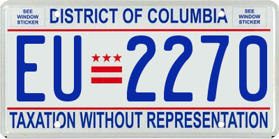 DC license plate EU2270