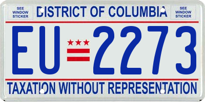 DC license plate EU2273